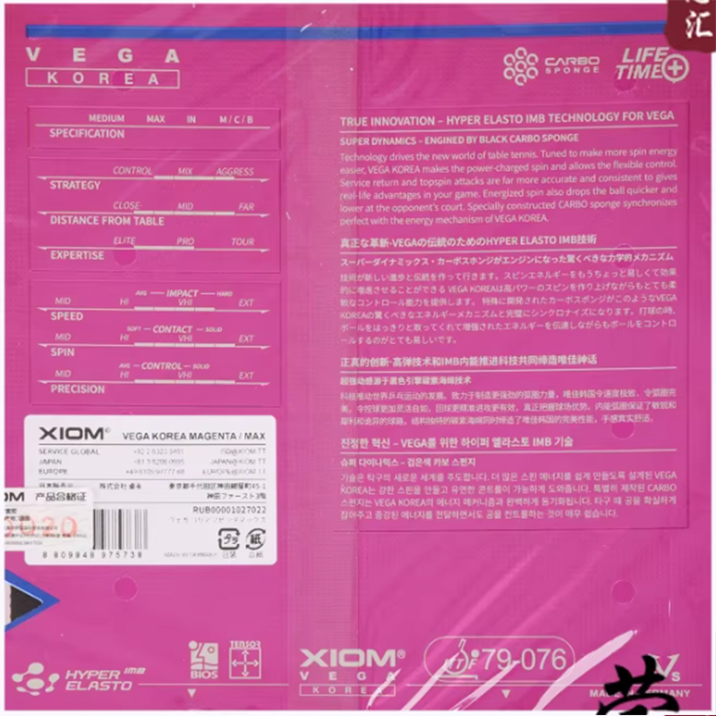 Goma de tenis de mesa XIOM VEG - Table Tennis Xiom reseña y precio