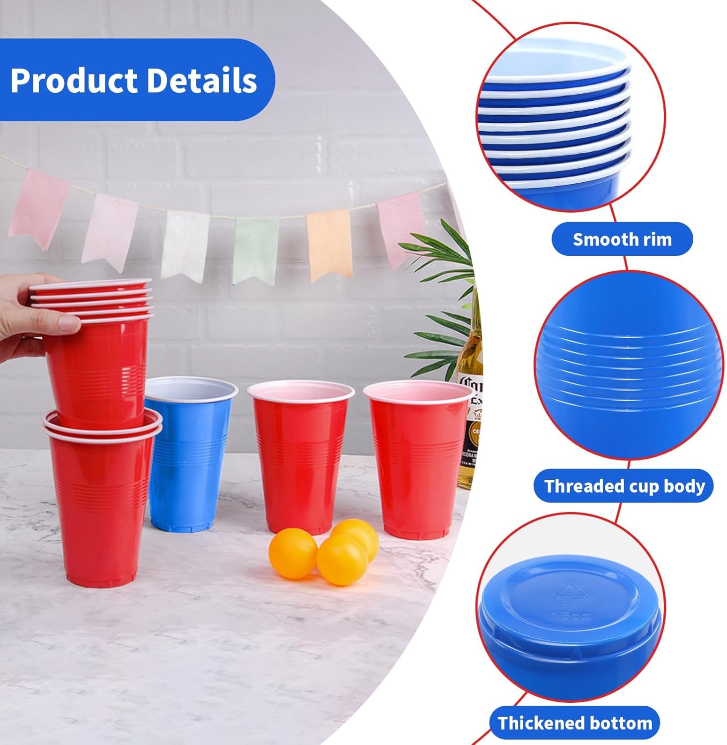 60 vasos de plástico para fies - Table Tennis Kit reseña y precio