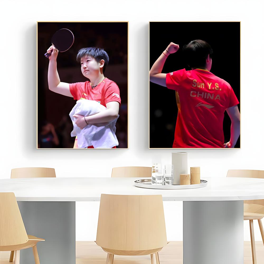 Póster de atleta de tenis de m - Table Tennis Champion reseña y precio