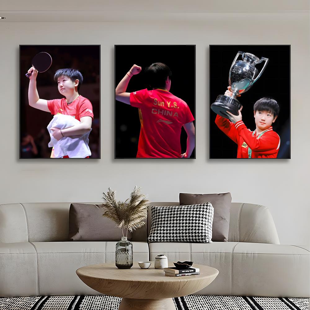 Póster de atleta de tenis de m - Table Tennis Champion reseña y precio